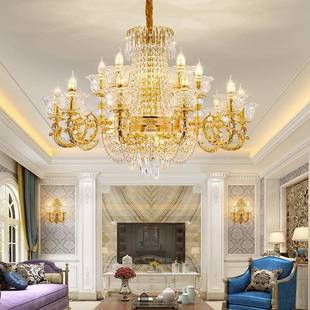 轻奢别墅水晶吊灯奢欧华客厅家灯大气餐厅间卧室灯式 蜡烛用房483