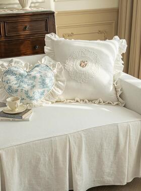 法沙式发抱枕KXL白色床头靠垫套客尺厅背靠垫大枕头60x60大超寸靠