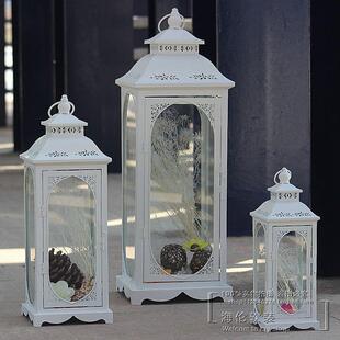 铁艺复风古浪漫烛台摆件防风落地灯蜡烛台式婚庆道具路引Fhfmzwqx