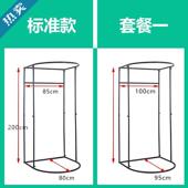 装 服店210商场门帘布试衣间简移动易衣间临时可拆卸换展示架子更