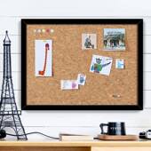 黑框碎花软木板384照墙挂式 记片事板家用饰装 传栏水松图宣钉扎板