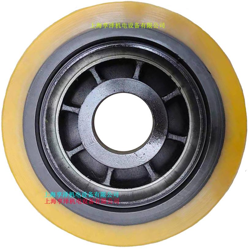 2T力升高堆垛叉EDK车RT20载包重前轮承重轮PU聚氨酯诺胶轮胎轱辘