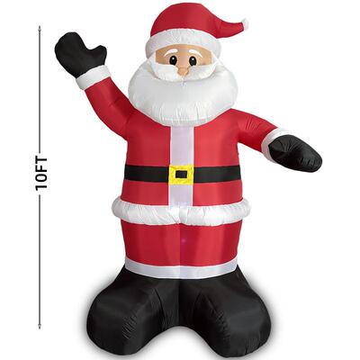 LRR圣节诞1庭草坪装饰场院地布置道具0FT巨型圣诞老人充气气模