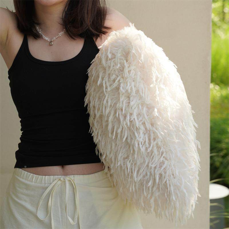 洁白抱羽毛枕家简约客厅沙发卧室用靠枕枕腰白色轻奢靠250113垫飘,居家布艺,抱枕被,淘宝优惠券,粉丝福利购,淘宝优惠卷