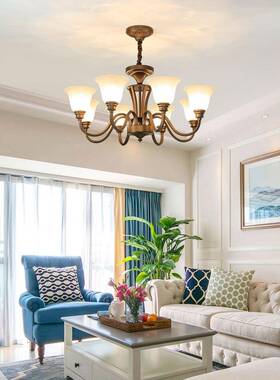 美式乡村复古铁厅吊灯现代简约家用具卧客室餐厅80821书房灯轻奢