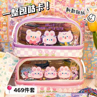孩豪华版卡贴纸大套装女儿童咕卡故卡咕咔估的全卡套不咕卡孤BXO
