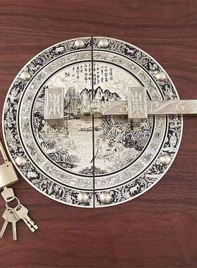 锁仿古兽头环中式大门拉手插销狮头装饰门子老门EXX式门把手门栓