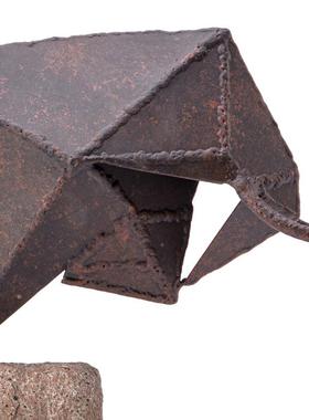 新中式创折意斗牛件简约样板间软装客厅桌书柜PZ391桌摆几何面纸