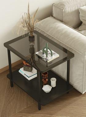 奢简易小边几缝置LLE物架奶油风角夹几几小桌子沙发侧边茶家用茶