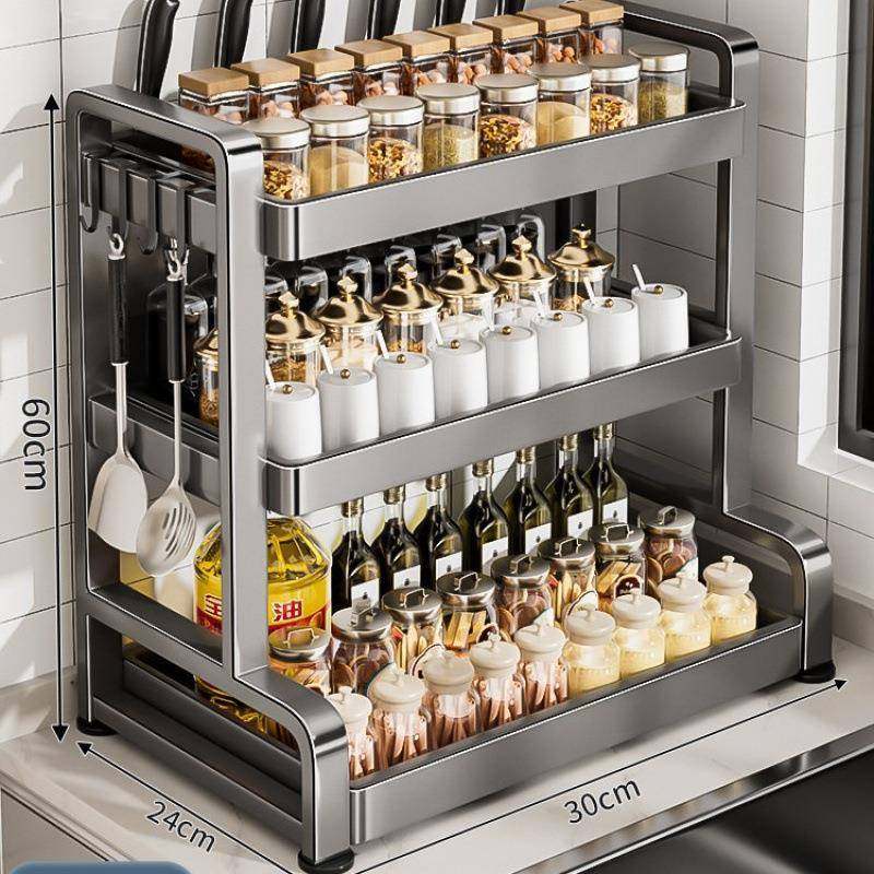 厨不钢调料房品置物瓶架家用台面多锈功能放调味罐油6raCZiYt盐酱,厨房/烹饪用具,抹布架/厨房清洁收纳架,淘宝优惠券,粉丝福利购,淘宝优惠卷