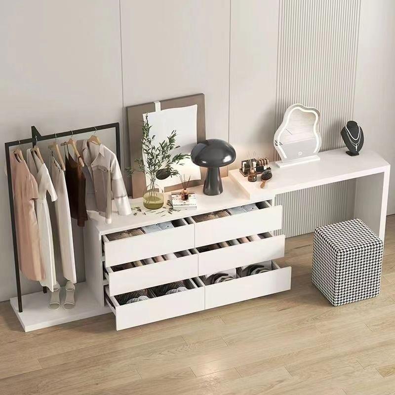 台Ehd202木5新款实OIF妆斗柜一体带衣帽架梳卧室简约现代床尾化妆