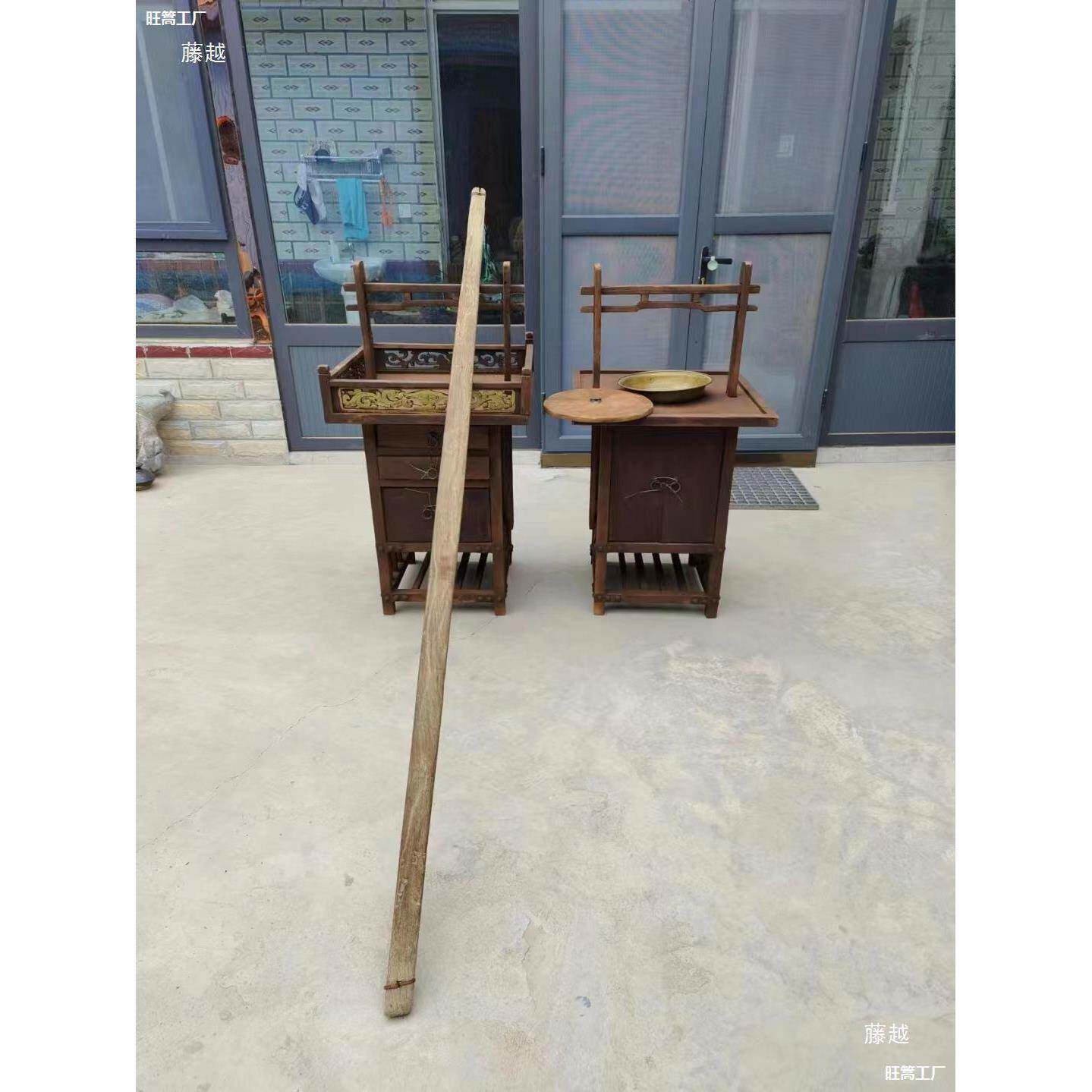 民俗老物件噜复挑子馄饨烧饼挑XXD影视咕道具怀子旧收藏古装饰摆