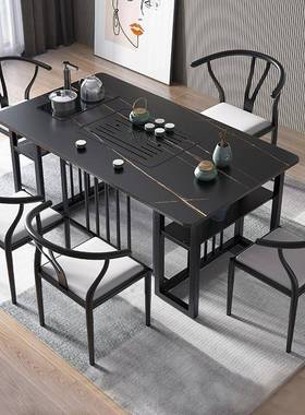 现台代轻茶奢板桌办公室茶台家用客厅茶几泡茶一体阳岩茶ZDB桌椅