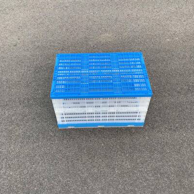 带透明*折叠筐蔬菜水CJN果筐600400*4m0盖m超市生鲜周转归类蓝