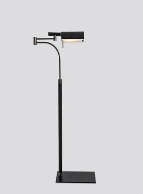 后现代简约金属创意个性落地灯黑色皮革编织设计师客厅卧室装饰灯