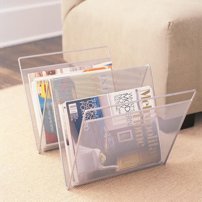 金属网格V型业杂志架书报架商办公文仓库e店件架阅架展示读报架刊