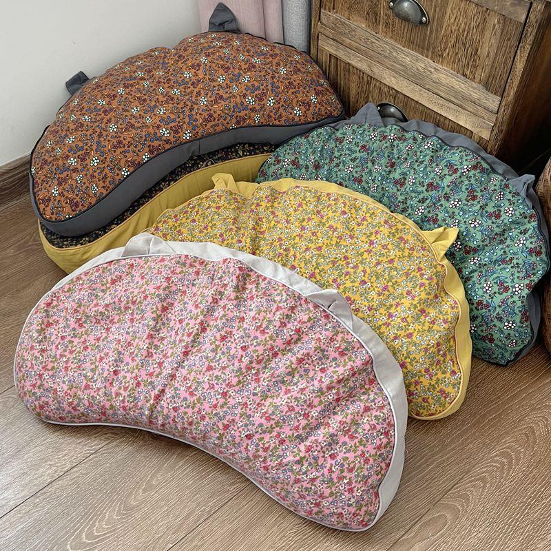 网红ng全棉猫耳朵i荞麦枕头硬枕芯单人颈椎枕助猫枕SSN午睡护肚颈