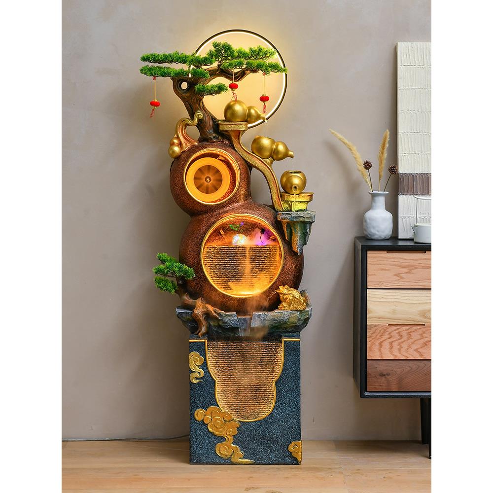 客迁厅葫芦流水件OSY风水假轮招财落地山循环水喷泉装饰开业乔礼