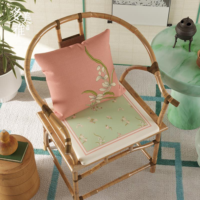 中式新茶椅垫坐垫多美雅（太师椅圈椅厚海绵坐加垫枕靠抱枕2025新