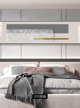 轻奢卧象室装画灰色几何简约床头YJ-W-25画抽壁高画主卧房间软饰