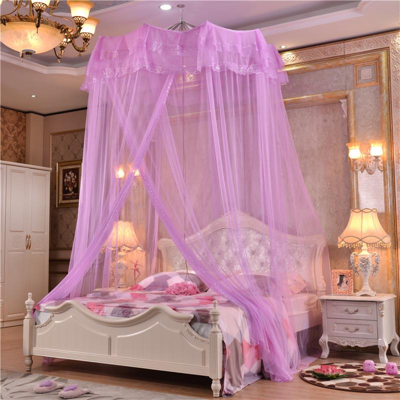 xt罗吸顶吊顶宫廷蚊631帐圆顶伞帐加密伞y伞帐公主蚊帐不锈钢支