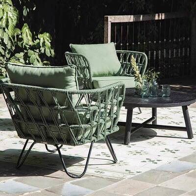 户外庭绳编高院端防沙发组合酒店民宿防水晒IBY别墅室外编藤露台