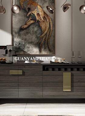 后现代YQU板餐边岩柜轻奢实储茶水柜木简约餐厅物多功能收纳柜酒