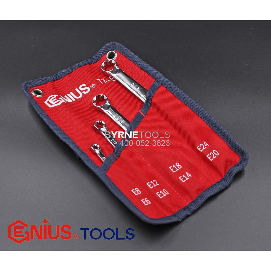 天赋GNI141UES工具口4件套公制精抛光双米星形进E型梅花扳手TX头-