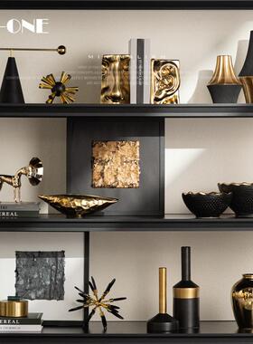 轻小奢意式摆客厅陶酒柜瓷极简感软电ltao1002视柜艺件术装饰品众