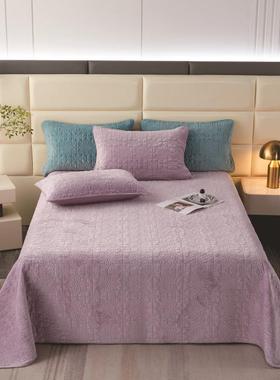 直播供货出21892口冬床季肤绒绗婴被缝床盖三件套加大秋冬绒单招