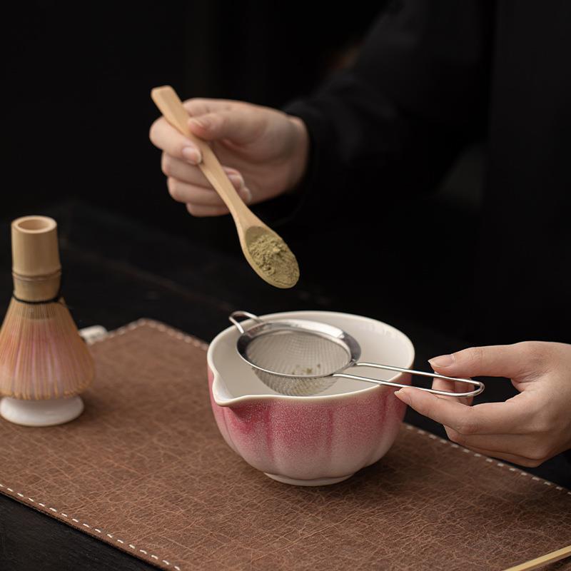 花瓣套抹茶工具组抹陶瓷茶碗滤网MCTZ2551茶拨茶刷托打沫搅茶拌点
