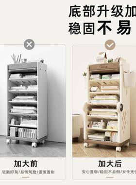 英禾本书架桌面绘子侧边可移架动收KDU纳架家用落地收整理置物纳