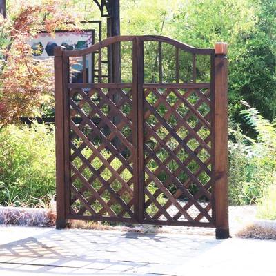 化复古防腐门栏木栅门园艺栅栏门篱笆门花园院碳子10035693木门木