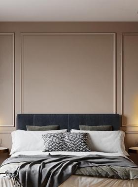 新中现式云石主卧室床背头小吊关灯玄入户轻奢代客43644厅电视景