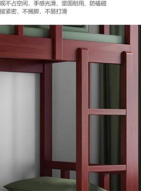 实人木制式营具下铺层床宿上舍床实木单双床VLB内务柜学习桌电脑