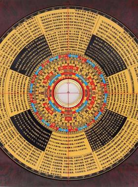 罗风水盘高精DRW度盘崇大3天池道堂九9寸1层罗盘