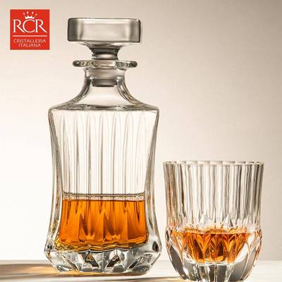CR威士樽忌酒樽大利进意口水晶酒威士忌分RCR威士酒器R威士忌酒瓶