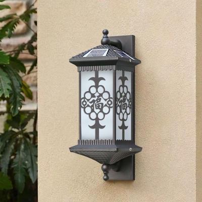 户外壁灯花园墅室840外防太阳能庭别院灯台过道门阳柱灯中式水风