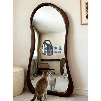 ?美式中古穿衣SRK镜镜异全身落地挂壁法式复古全身镜服装店形试衣