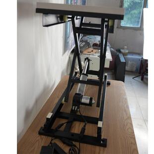 电推动升降支架茶几架撑支剪叉式机24V实验室电10脑桌面升降平台