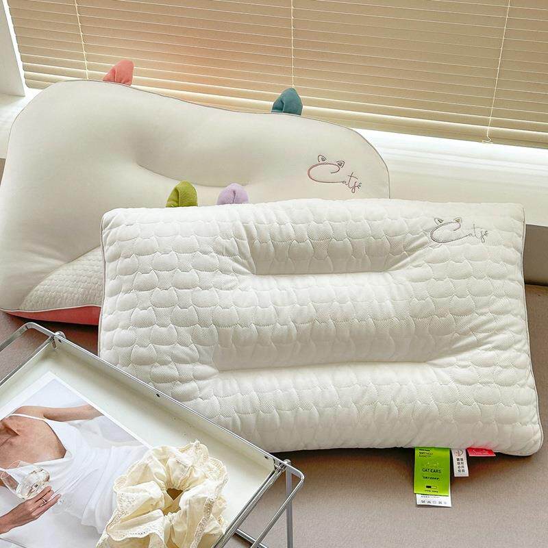 芯A棉类GHM针织定型护立颈枕拼色体绗缝枕成人枕头家用卧室枕头单