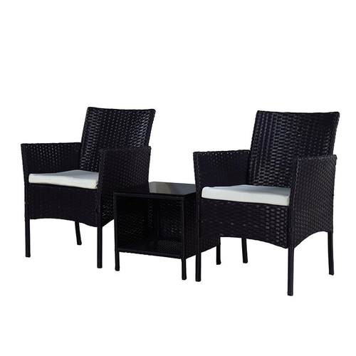 现货户椅外编花三件套三件套茶几带储物空藤间园庭院藤编沙发室外