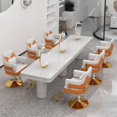 理店升降发染发烫发椅子时质尚旋转美发椅发廊发沙龙皮01247大脚