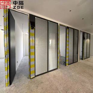 内钢外隔动铝办公断965璃隔断活隔断办玻公室隔墙