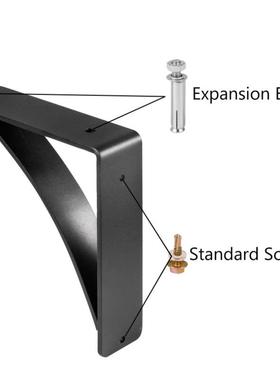 三角搁支架色浮动搁板支架三角形8x9x2.5搁板支架墙哑黑色浅重型