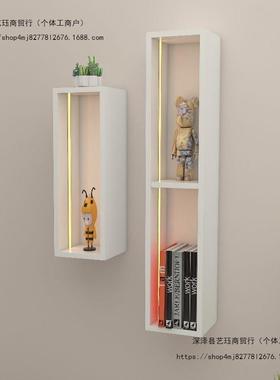 埃墙上置广物装架带灯柜灯带饰柜挂墙壁OFD柜展示吊背景柜悬挂电
