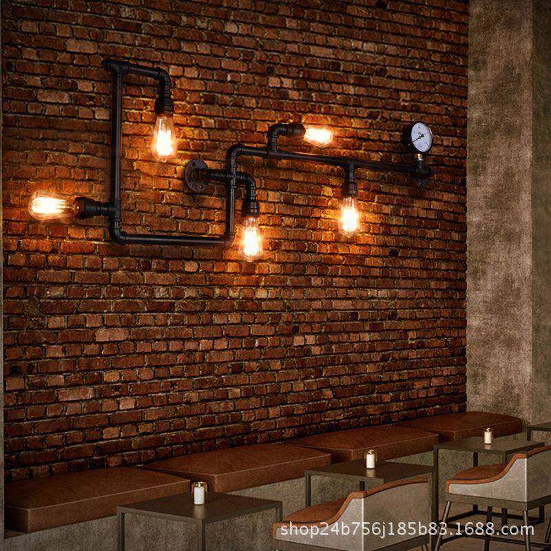 工业64水管壁灯美式loft复古阳台创灯意个餐厅酒吧具性铁艺水风管,家装灯饰光源,壁灯,淘宝优惠券,粉丝福利购,淘宝优惠卷