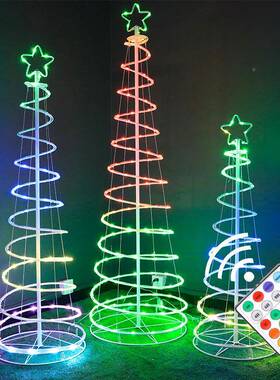 点控螺旋院树灯025LED可折叠收纳庭布置装圣诞节2日ZUX饰灯