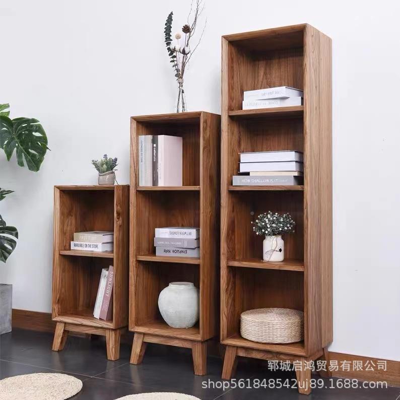 榆木书新中列式实木展示柜柜古董博古架实木简约置榆榆木柜物架木
