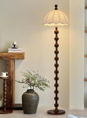 法式感中实木古AL100764落地灯客厅新中式卧室氛围复古台欧地灯式